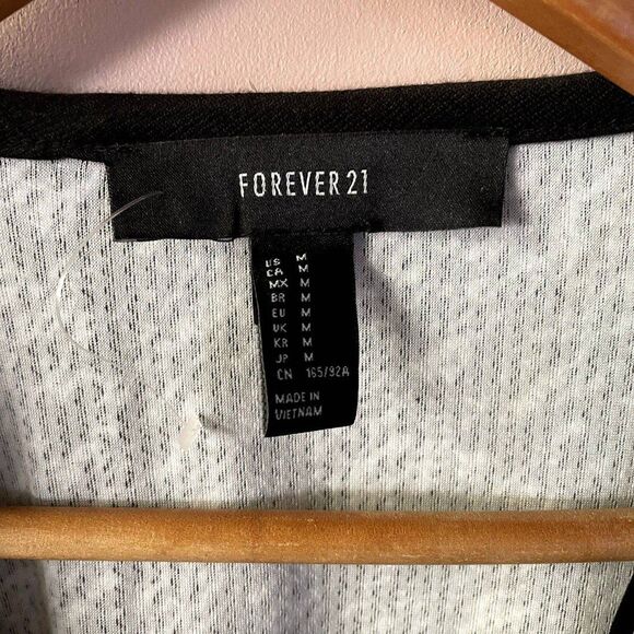 Forever 21 Black & White Marled Open Front Jacket - Picture 4 of 12